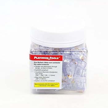 ニュージャージー　サプライ Amazon.com: Platinum Tools Ezex44 Connector 100/Jar
